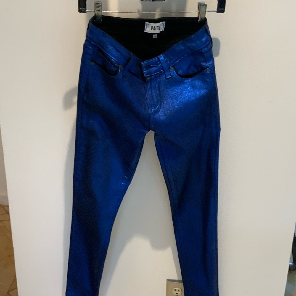 PAIGE jeans skinny blue coated 25